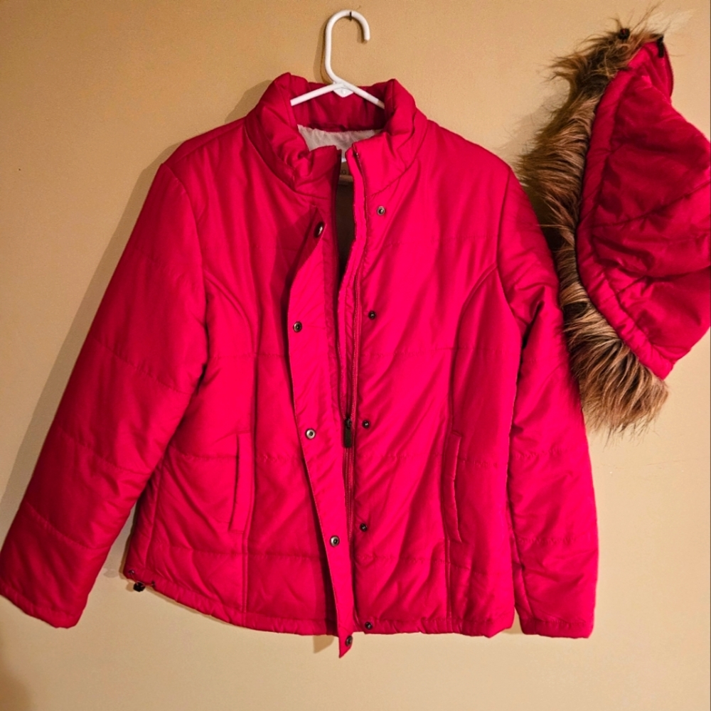 Fashion Bug Medium red stuffed coat